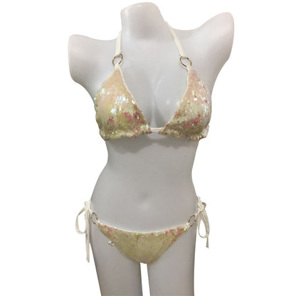 2024 Sexy Sequin Bikini Suit with Bra Strap - Trendsetting Swimwear